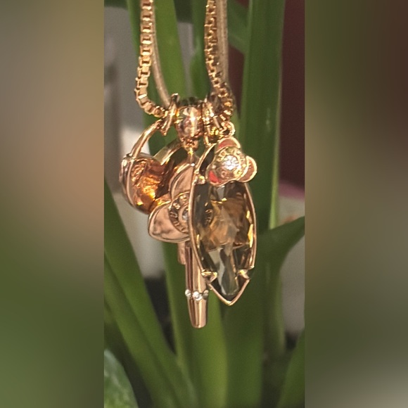 Henri Bendel Rose Gold Charm Necklace NWT - Picture 2 of 5